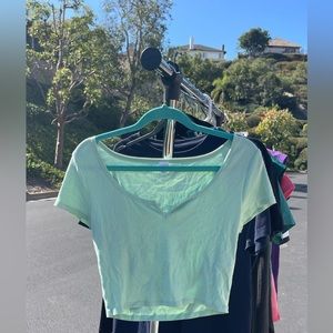 Turquoise cropped top